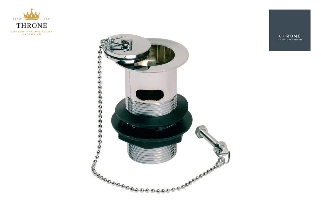 Throne - Basin Plug & Chain Waste - Slotted - Chrome