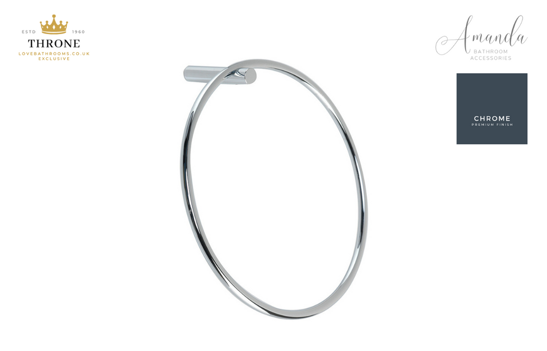 Throne - Amanda - Towel Ring - Chrome Bathroom Accessory