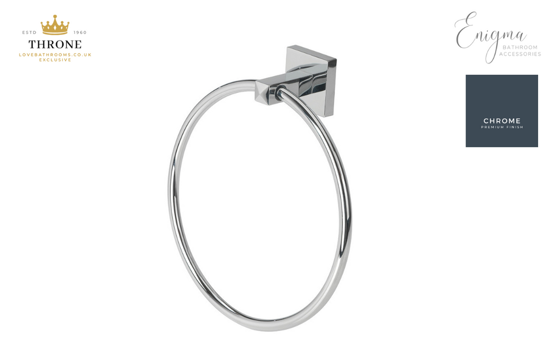 Throne - Enigma - Towel Ring - Chrome Bathroom Accessory