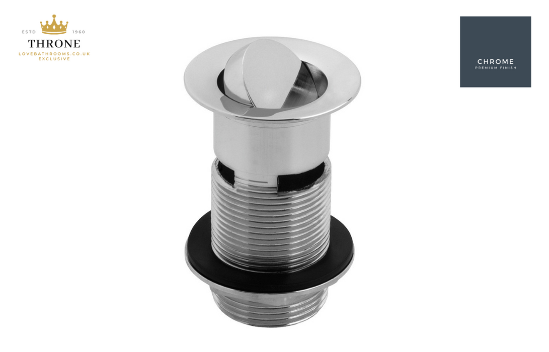 Throne - Flip Plug Basin Waste - Slotted - Chrome