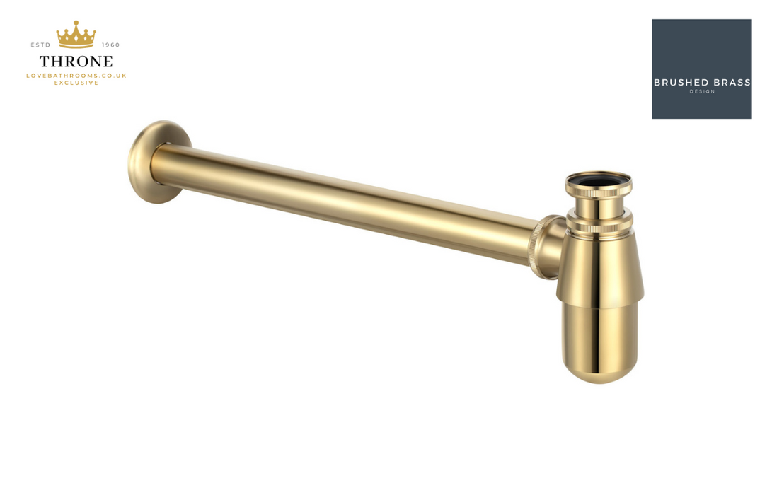 Throne - Basin Bottle Trap - Brushed Brass