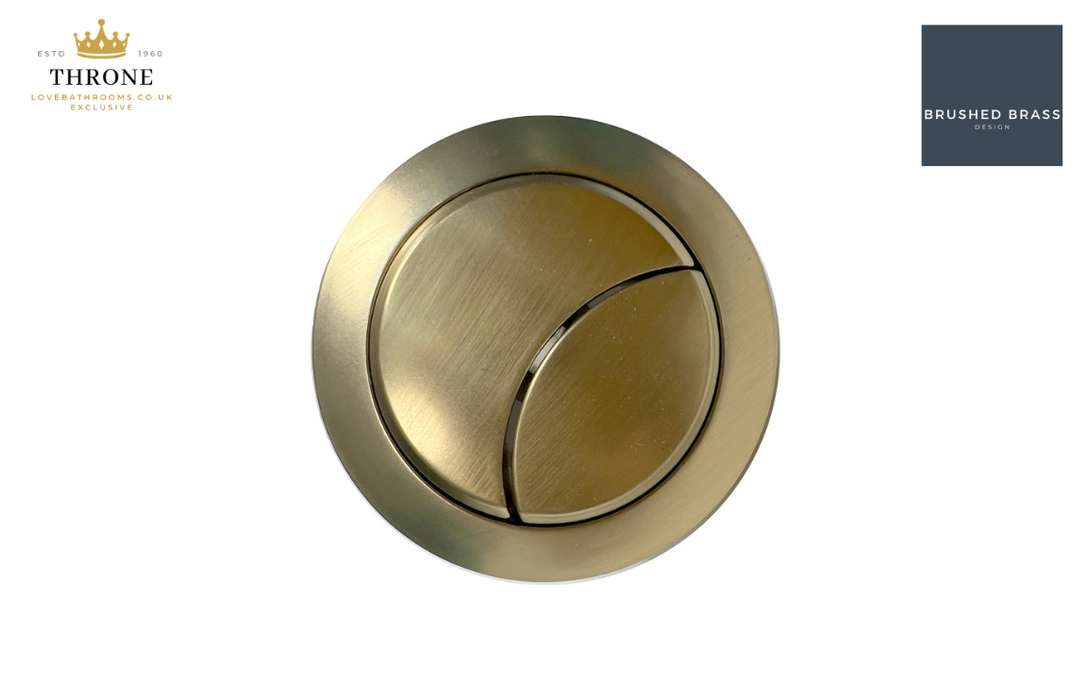 Toilet Push Button - Brushed Brass
