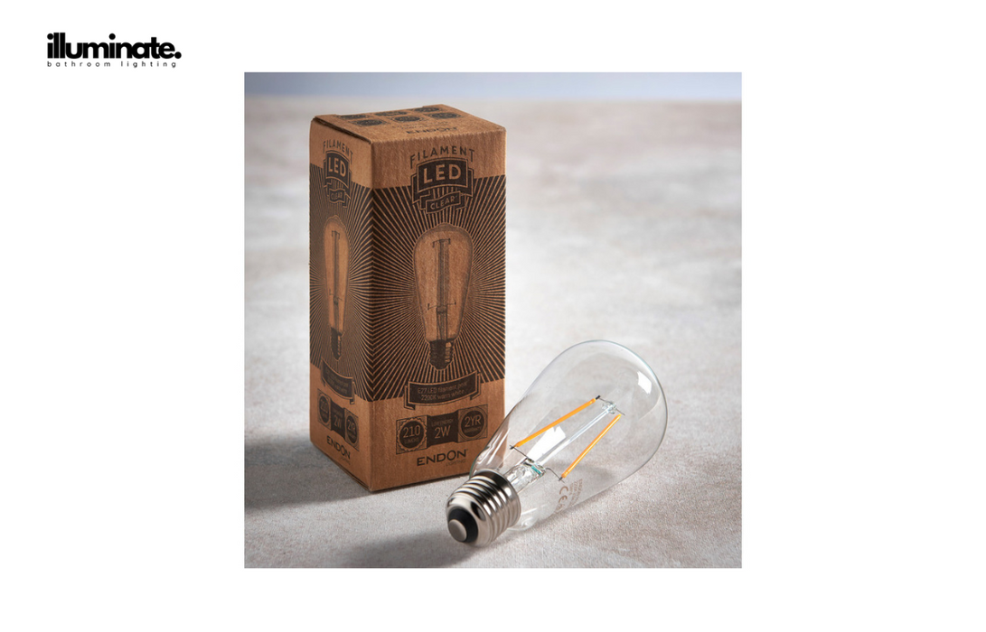Illuminate - E27 LED Filament Pear Bulb