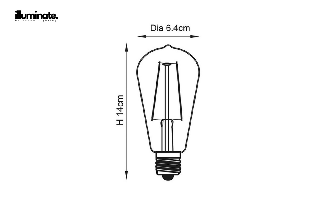 Illuminate - E27 LED Filament Pear Bulb