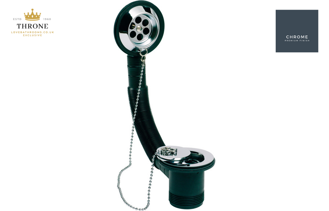 Throne - Retainer Bath Waste w/Tidy Chain Plug - Chrome